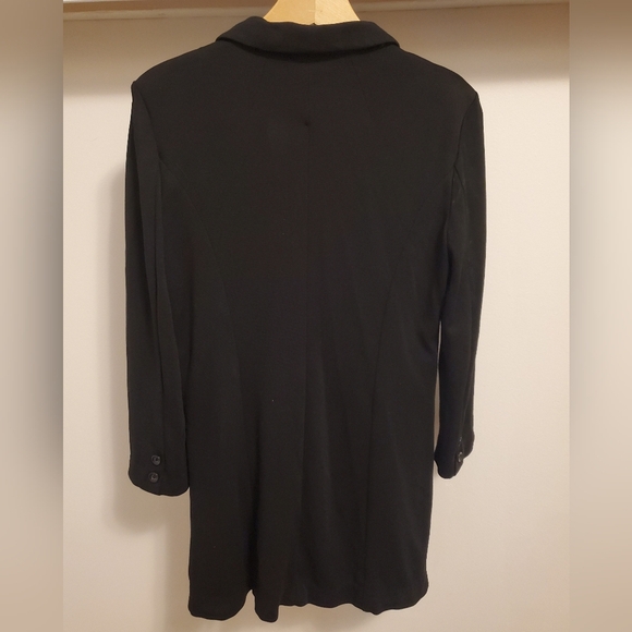 Cartonnier Anthropologie long black blazer. 3/4 sleeves. Size M. Padded shoulder - Picture 2 of 11